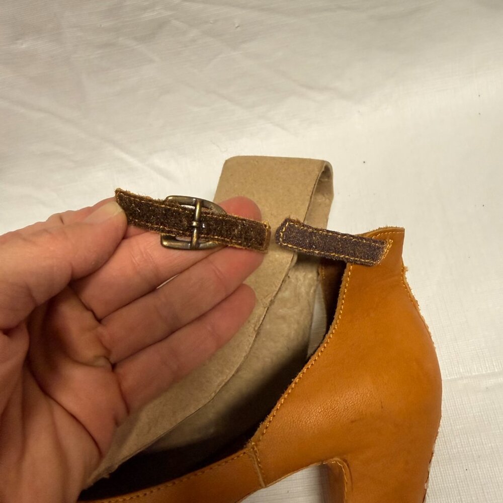 Sergio Tomani Ingrid Naranja Leather Ankle Strap Heels - Size EU 37 - Picture 4 of 14
